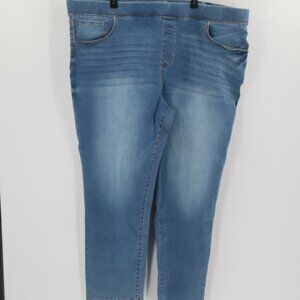 Terra & Sky Women's Plus Pull On Fitted Stretch Jeans Size 3X (24W-26W) NWT